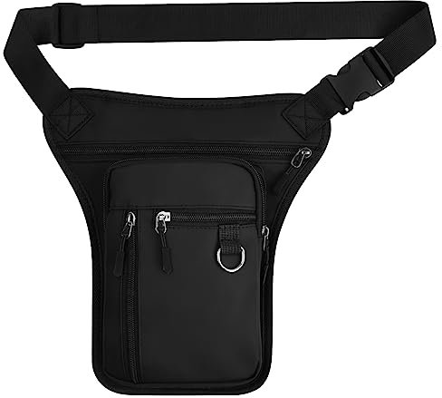Pinsheng Drop Leg Bag for Men Women, Waist Pack Waterproof Thigh Pack Leg Pouch Bag, Multi-Pocket Waist Fanny Pouch Waist Belt Hip Bag Motorcycle Riding Hiking Waist Fanny Pack