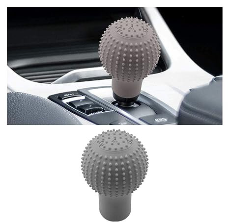 JNNJ Universal Schaltknauf Abdeckung, Kratzfest DehnbarSchaltknauf, Runden Schaltknauf Cover Weiches Silikon Auto Schaltknauf Abdeckung, Kratzfest Dehnbar(Grau)