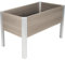 dobar® WPC-Hochbeet auf Stelzen für Garten und Balkon als Bausatz in Holzoptik - Pflanzkasten wetterfest für Gemüse und Kräuter - 91 x 50 x 60 cm - Silbergrau