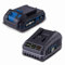 Scheppach 20V Starter-Kit bestehend aus 2Ah Akku & 2,4A Ladegerät (65W) | Lithium-Ionen-Akku | einsetzbar für Scheppach 20V-Serie | Ladezeit 2 Ah / 4 Ah Akku: 60/120 min | 3-stufige LED-Anzeige