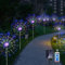 Ovker Lot de 4 lampes solaires d'extérieur - 120 LED - 8 modes - Prise solaire - Décoration de jardin - Pissenlit - Résistante aux intempéries - Pour jardin, balcon, jardinières - Multicolore