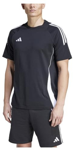 Adidas T-Shirt (Short Sleeve) Tiro 24 Sweat T-Shirt, Black/White, IJ9954, XLT
