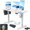 KESSER® Höhenverstellbarer Schreibtisch elektrisch 120cm x 60cm | Ergonomisch Steh-Sitz Schreibtisch | 3-Funktions-Memory Steuerung | Inkl. 360° Rollen & USB-Ladeanschluss Computertisch für Homeoffice