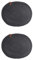 Darido 2er-Set Ovale Schwarze Tischsets, 30x40cm, Gewebte Baumwolle, Abwaschbar, Hitzebeständig, Handgefertigte Tischdeko für Heimtextilien