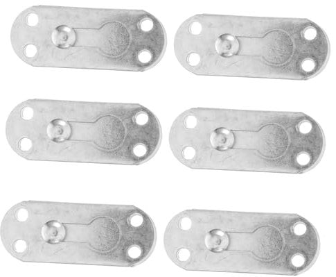 KITANDOVE 6 Pack Metal Bed Rail Brackets Thickened Bed Frame Hardware Easy Install Bed Rail Fitting for Furniture