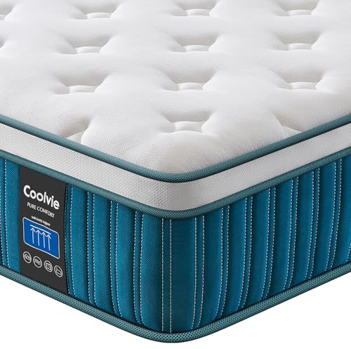Coolvie Matratze 120 x 200 cm in der Box, 7-Zonen Härtegrad H2 & H3, 26cm orthopädische Taschenfederkernmatratze mit rückenentlastendem Memory-Schaum, Oeko-TEX Zertifiziert für Kinder und Erwachsene