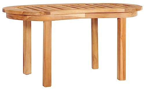 LVHUIDEH Modern Couchtisch, Holz Wohnzimmertisch, Lattendesign Coffee Table, Gartentisch, Esstisch für Indoor oder Outdoor, 90 x 50 x 45 cm