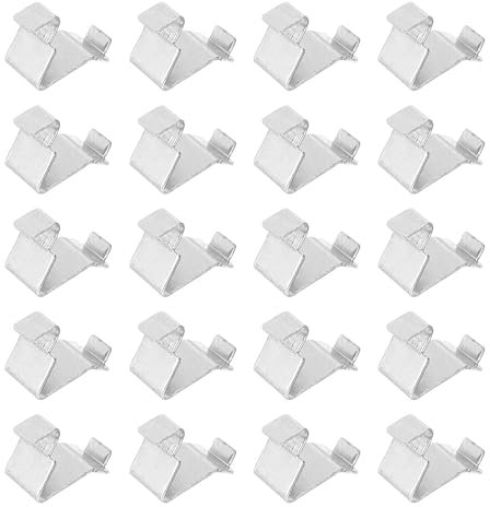 Regal-Clips, 20 Stück, Metall-Regal-Clips, Schrank-Regal-Clips, Ersatzteil, Regal-Clips, Stahl, Pilaster, Regalstützclip, passend für die meisten Arten von Metallschränken