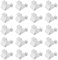 Regal-Clips, 20 Stück, Metall-Regal-Clips, Schrank-Regal-Clips, Ersatzteil, Regal-Clips, Stahl, Pilaster, Regalstützclip, passend für die meisten Arten von Metallschränken