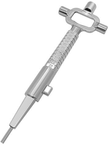 Dazkzooy Llave Maestra Universal de Aleación de Zinc - Extractor de Bombines de Cerraduras, Cilindro Calibre Multi Propósito para Abrir Puertas y Muebles Antiguos - Llave De Construcción Universal