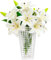 Olrla 6 gigli artificiali bianchi, 12 teste in fiore e 6 boccioli a stelo corto, fiori finti per matrimoni/ufficio, decorazione della casa, composizione floreale/bonquet fai da te/tomba (senza vaso)