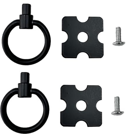 2 Pack Black Drawer Handles,Pull Handle Cupboard Wardrobe Door Vintage Cabinet Furniture Ring Knob Metal Drawers Decorative Unique Decoration Doors Handle's,for Cabinets Wardrobes Cupboards Dresser