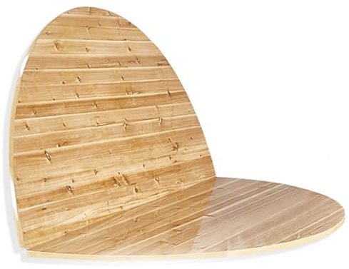 Großer Gartentisch Klappbar Holz Rund Wetterfest Platzsparende Runde Arbeitsplatte Keine Beine Multifunktionaler Runde Klapptische für Drinnen Draußen(150cm/59in)