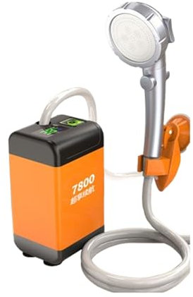 Camping Douche Portable,Douche Camping Chauffante avec Tête de Douche Réglable et Tuyau,Trois niveaux réglables,avecécranIntelligent de la Température,Idéale pour Randonnée,Camping,Voyages,Plage