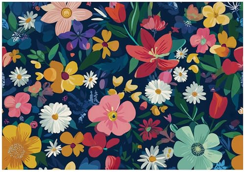 WallArena Vlies Fototapete, Blumen, 300x210cm | Fototapeten - Tapeten - für Wohnzimmer Schlafzimmer - Vliestapete Wandtapete Tapete 3D Effekt- inkl. Kleister