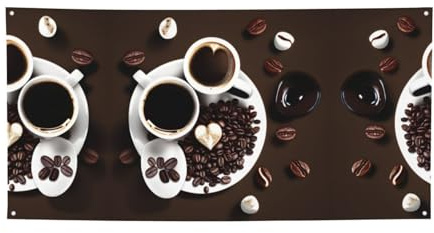Vielseitiges Party-Banner mit Kaffee-Collage, beste Banner für Veranstaltungen, Geburtstagsparty-Dekorationen