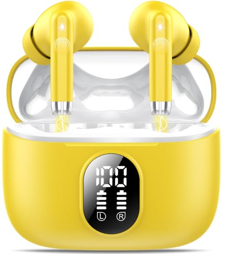 QXQ S26 Kopfhörer Kabellos Bluetooth 5.4 In Ear Noise Cancelling Headphones | Sport Kabellose Kopfhörer mit 4 ENC Mic, LED-Anzeige, 40 Std Tiefer Bass Wireless Earbuds, USB-C Ohrhörer für Arbeit Studium