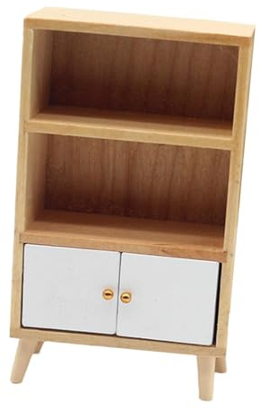 TWTCZOZ Miniatur Kleiderschrank/Bücherregal Im Maßstab 1:12/1:6, Holzmöbel für Puppenhäuser.