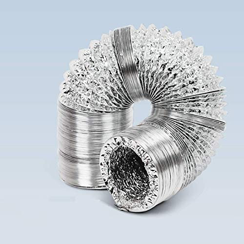Blauberg UK Aluminium Flexible Fan Ducting for Extractor fan, Bathroom, Kitchen, Toilet, Domestic Ventilation, Hydroponics Grow Room Tent Filter (5/125mm dia - 10m Long)