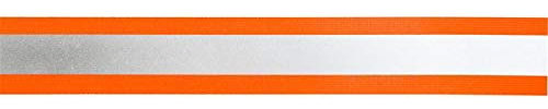 Jajasio Reflektorband Elastisch 5m Orange 30mm breit, Gummiband Reflektierend, Gummiband Reflektierend