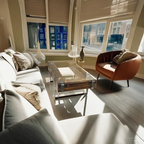 CHYRKA® Couchtisch Wohnzimmertisch LEMBERG Loft Vintage Bar Industrie Design Handmade Holz Glas Metall (110x60 cm H=40 cm)