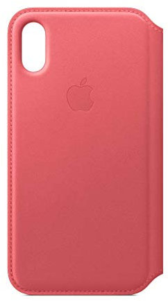 Apple Funda Leather Folio (para el iPhone XS) - Rosa peonía