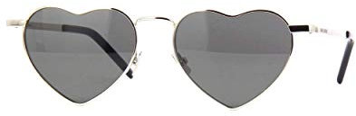 Yves Saint Laurent SL 301 Loulou-001 52 Sunglass Met Occhiali da Sole, Argento, Argento, Grigio, Unisex-Adulto