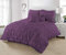 SeventhStitch Pintuck Duvet Cover with Pillowcases Luxury 100% Percale Cotton Quilt Bedding Covers Single Double King Super King Size Bed Sets (Plum)