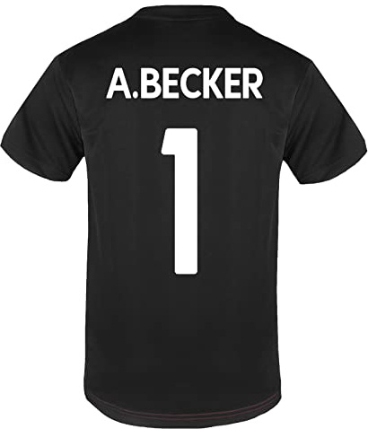 Liverpool FC Mens A.Becker 1 Poly T-Shirt Black LFC Large