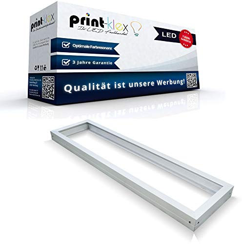 LED Panel Rahmen 120 x 60cm Deckeneinbaurahmen Deckenmontage Aufputz Weißerrahmen - Office Pro Serie
