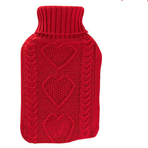 Noun city comfort hot water bottle with soft fleece cover Rubber hot water bottle water-filled pattern warm water bag knitted packing 800ML