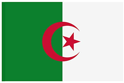 Blackshirt Company Algerien Fahne Algerische National Länder Flagge mit Ösen 150 x 90 cm Farbe Mehrfarbig