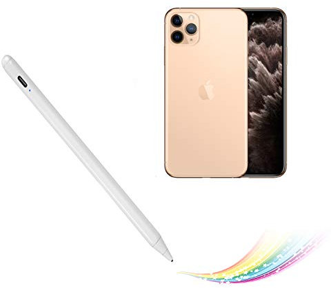 Active Stylus Pen for iPhone 11/12/13/14/15 Pro Max, Electronic Pencil Compatible with iPhone 11/12/13/14/15 Pro Max Stylus Pen,Good for Sketching and Note-Taking Pens, White