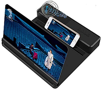 MESURE 12 Smart Phone écran Amplificateur Haut-Parleur Bluetooth, écran 3D HD agrandisseur Mobile Projecteur, Portable Home Cinéma Mobile Téléphone Screen Magnifier