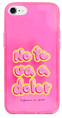 Wondee Global Brands Services Cover in TPU semitrasparente Rosa Fluo Infermiera in Apuri per iPhone 7/8/SE2