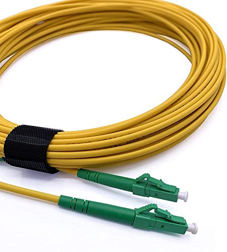 Elfcam® - 40m Glasfaserkabel LC/APC auf LC/APC Simplex Singlemode 9/125µm LSZH, FTTH LWL Patchkabel, Kompatibel mit Deutscher Telekom (40M)