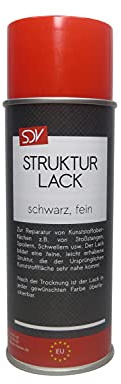 SDV Chemie Strukturlack Spray 3x 400ml schwarz fein Kunststoff Struktur Spray Autolack KFZ