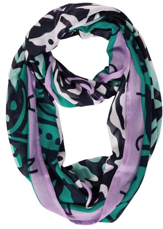 Street One Damen Loop Schal mit Muster intense aqua A
