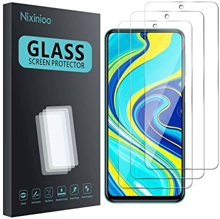 Nixinioo [3 Stück Schutzfolie Für Xiaomi Redmi Note 9S / Note 9 Pro, 9H Härte Schutzglas Panzerglasfolie [Fingerabdruck-ID unterstützen] [Kratzfest] HD Clear Displayschutzfolie