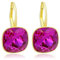 Damen Ohrringe Gold Fuchsia 925 Silber Ohrhänger kurz Pink NOBEL SCHMUCK