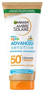 Garnier Ambre Solaire Advanced Sensitive Kids Ceramide Protect Schutzmilch LSF50+, 175 ml