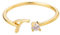 Buchstaben Ringe Frauen Gold Ring mit Buchstaben Verstellbar Ring Damen Offener Rings Initial Buchstabe A-Z Ring mit Namen Modeschmuck Damenring Minimalistisch Stapelbare Ringe Geschenk für Frauen (T)