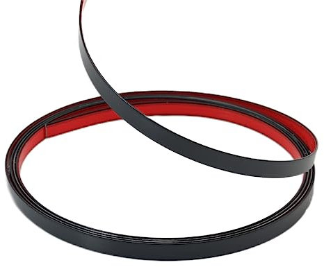 Taaizau Garniture murale et moulure noire mate, bande flexible pour miroir, sol, armoire, plafond, bord de carrelage (5m x 4cm)