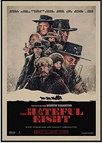 Poster The Hateful Eight Vintage-Filmplakat, Leinwandgemälde, Poster Und Drucke, Wandkunst, Bilder, Heimdekoration 50X70Cm Kein Rahmen