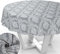 Stoff Tischdecke Textil Tischwäsche Tischtuch Baumwolle Polyester abwaschbar Uni Ornament Damast Jacquard Gewebe waschbar Barock Grau Rund 170cm Schnittkante