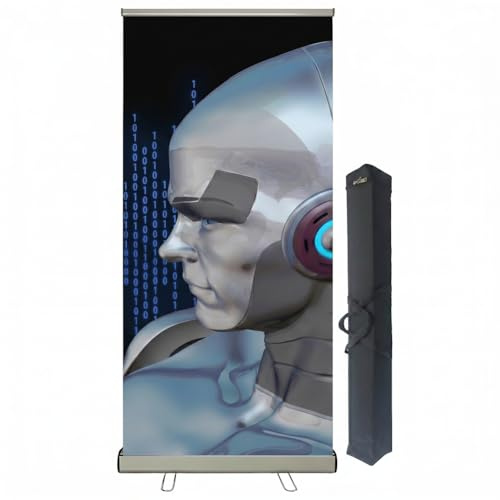 Ausziehbarer Bannerständer, 85,1 x 203,2 cm, Standard-Bannerständer mit Reisetasche, für Messen, Einzelhandel, Firmenveranstaltungen, Werbung (nur Ständer 84 x 203 cm)