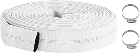 vidaXL Feuerlöschschlauch Bewässerungsschlauch Wasserschlauch Industrieschlauch Abwasserschlauch Gartenschlauch mit Schlauchschelle 20 m 1 PVC