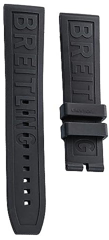 dayeer Für Breitling Navitimer Avenger Silikon-Uhrenarmband mit Dornschließe, 22 mm, 24 mm, schwarzes dunkelblaues Armband (Color : Black no buckle, Size : 22mm)