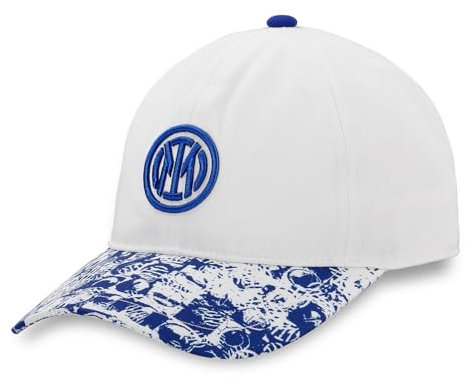 Inter Cappellino da Baseball, Collezione Rain, Design per Tifosi nerazzurri Accessorio Ufficiale e Resistente, Prodotto Ufficiale, Bianco