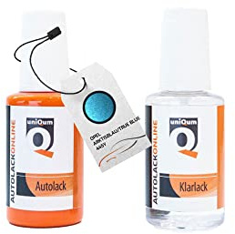 uniQum Autolack Stift + Klarlack im Vorteilsset für OPEL ARKTISBLAU/TRUE BLUE 445Y Autolack Reparatur 2 x 30 ml